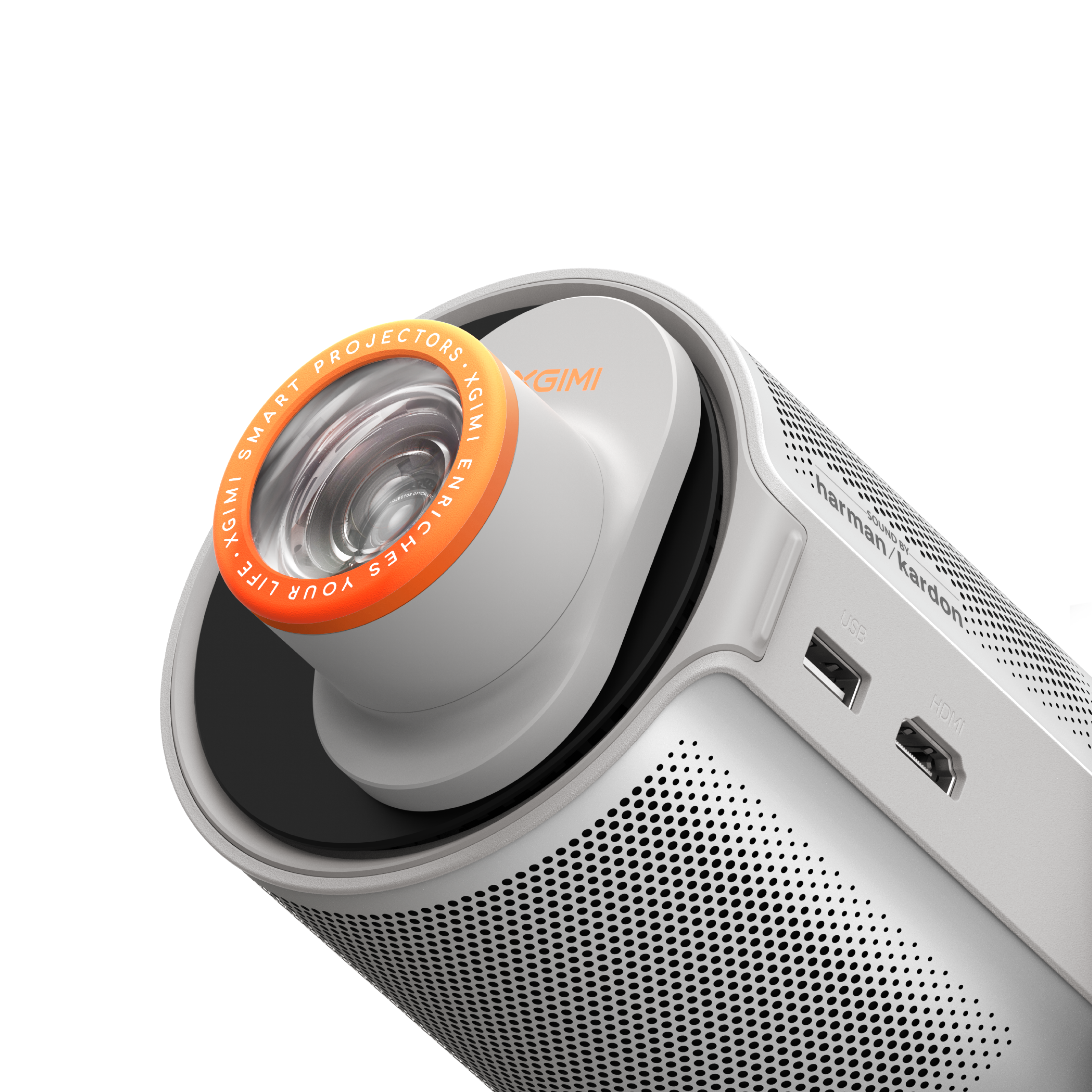 MoGo 4 Laser XGIMI mini portable laser projector can be easily attached with the customized XGIMI magnetic creative filter for a surreal atmosphere.