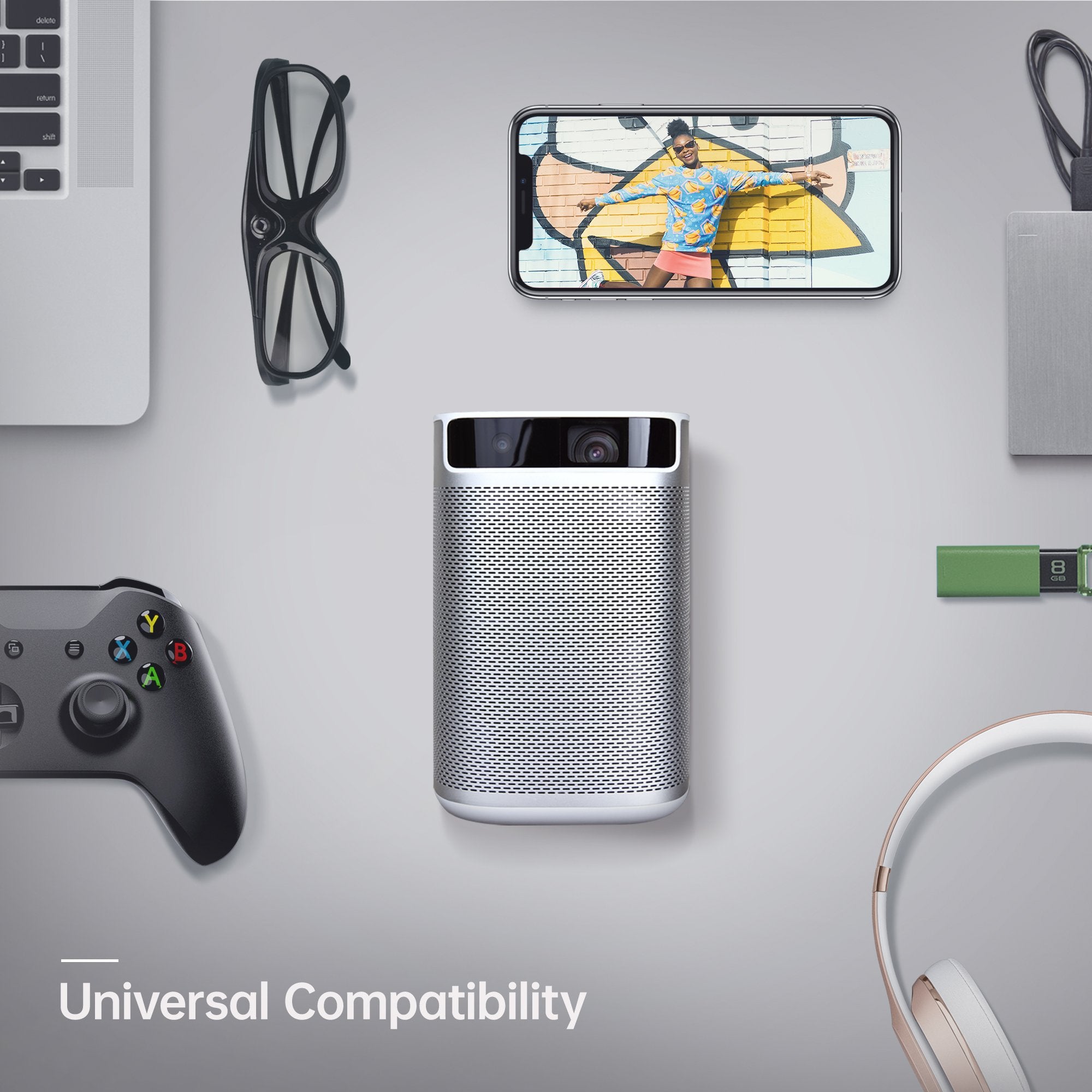 MoGo Pro - 1080p pico projector - Universal Compatibility